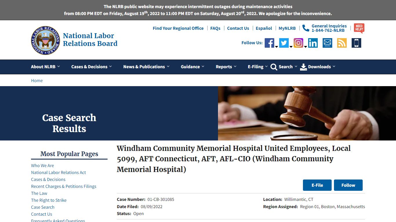 Windham Community Memorial Hospital United Employees, Local 5099, AFT ...
